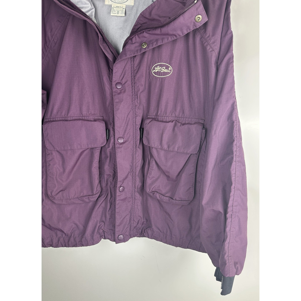 Vintage LL Bean Fly Fishing Hooded Wading Full Zip Cursive Logo Jacket Men's XXL - Picture 4 of 13